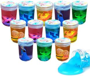 Atipriya flipkart 12 unicorn slime and 1 pop it toy Multicolor Putty Toy
