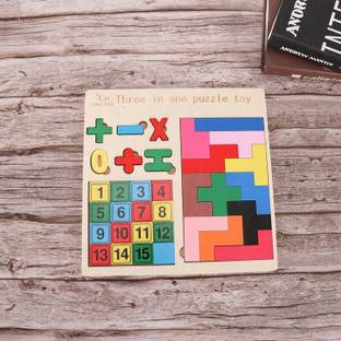 JUBLYN Tic Tac Toe Nine-Square Three-In-One Puzzle Building Blocks Early Education Toy