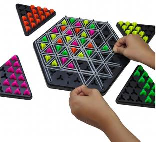 Redsky Chain Triangle Chess Game, Triggle Elastic Band Game
