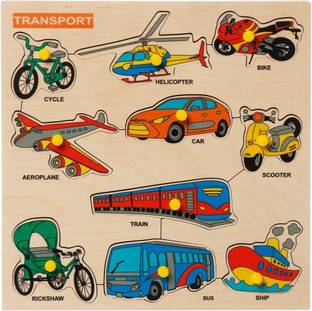 HIGHSEAS Educational Public Transport Names Puzzle Transport Vehicles Learning Toys