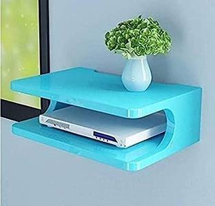 THE PINWOOD ENTERPRISES THE PINEWOOD Settop Box Stand | WiFi Router Holder Wall Shelves Setup Box Stand Wooden, MDF (Medium Density Fiber) Wall Shelf