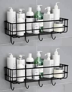 iSTAR Mounted Storage Organizer for bathroom/living Hall.. (pack of 2) Iron Wall Shelf
