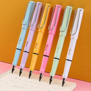 Zouveux Pen Shape Pencil Everlasting Inkless Infinite Replaceable Graphite Nib for Kids Pencil