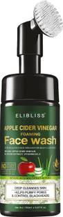 ELIBLISS Apple Cider Vinegar Foaming with Apple Cider Vinegar & Aloe Vera Water, ACV Foaming with Brush for Deep Cleansing – 150ml  Face Wash