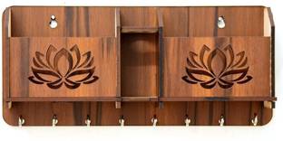 shashank Shashank COMBO MULTIPURPOSE WOODEN KEY HOLDER MOBILE CHARGING STAND Wood Key Holder