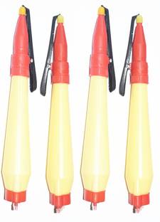 oramsa Four (4) Outliner Dry Rangoli Colour Pen ,Double Outlet for Single Out line and Back 5 Outlets for 5 Lines Drawing. Rangoli Stencil