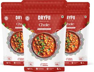 Dryfii Ready-to-Eat Instant Chole | Pure Veg | Freeze Dried | Rehydrated Wt. 690 g