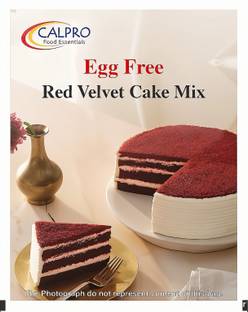 CALPRO Eggfree Red Velvet Cake: Smooth Voluminous,Velvety ! High Protein Melt-In-Mouth 1 kg