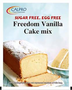 CALPRO Freedom Vanilla Cake Mix: Sugar Free, Egg Free Primum Cake !Melt-In-Mouth 1 kg