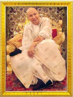 Nokkes Jai Guru Ji Swaroop Shukrana Guru Ji Golden 5X7 Inch Photo Frame _AQW30 Religious Frame