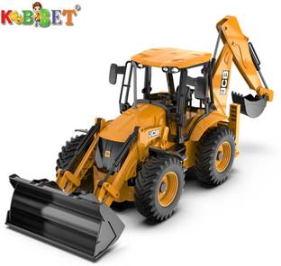KOBBET 2in1 Unbreakable Pull Back JCB Loader Vehicle Toy for