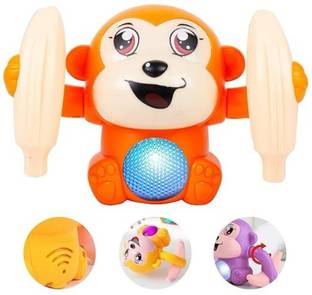 Xcillince Toys Dancing Rolling Monkey Musical Toy For Kids(Multicolour)_A22