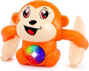 Xcillince Toys Dancing Rolling Monkey Musical Toy For Kids(Multicolour)_A52
