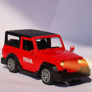 JAITOYS Premium Light & Music Thar Metal Car 1:36 Detail With Openable Doors