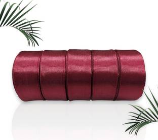 KRK Satin Ribbon 1 Inch for Gift Packing Birthday Decoration DIY Craft Flower Making Maroon Satin Ribbon