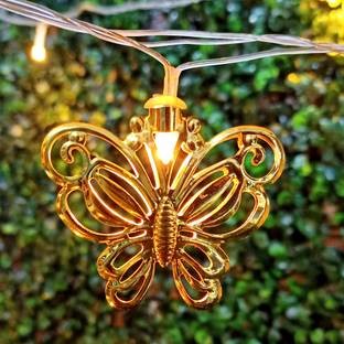 NISCO 16 LEDs 4 m Yellow Steady Butterfly Rice Lights