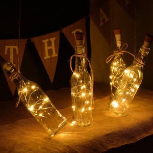 OneClickPicks 20 LEDs 3.05 m Yellow Steady String Rice Lights