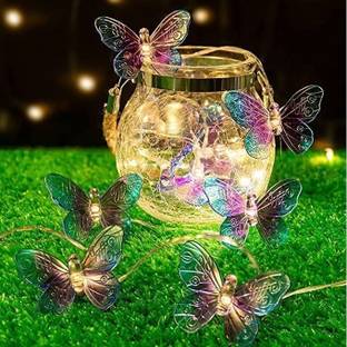 Meneon 20 LEDs 4 m Yellow Steady Butterfly Rice Lights
