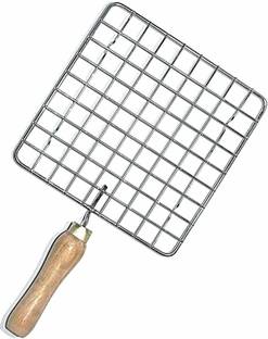 KitchenHub Grill Papad Roaster Chapati Toast Grill Wooden Handle 1 kg Roaster 1 1 kg Roaster