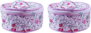 survi Chappati Box Floral Print Roti Round Flap Cover