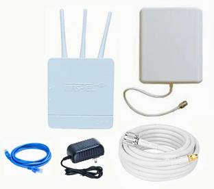 Mastel 4G High Speed Internet WiFi HotSpot with Antenna Kit Router 2.4 GHz 300 Mbps Wifi Speed Tri Band Internal & External Antenna MiFi (Sim Based)