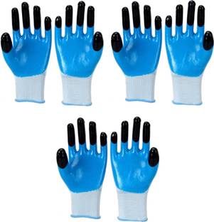 RBGIIT Women 3 Hand Gloves for Dishwashing Gardening Industrial Agricultural Carwash Wet and Dry Disposable Glove Set