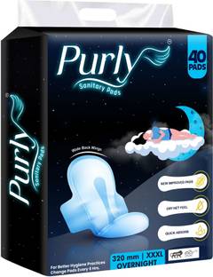 Purly Pads for Heavy Flow,Ultimate Protection,Locks Odour&Wetness XXXL 320mm(40 Pads) Sanitary Pad