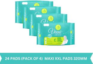 VEENI TRI-FOLD PADS MAXI NIGHT USE XXL PADS I 12 HRS Protection Sanitary Pad