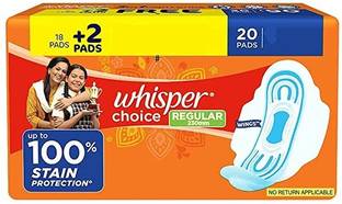 Whisper Choice Regular wings 230 mm - 20 Pads Sanitary Pad