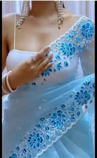 WEARSIXTY Self Design Bollywood Net Saree