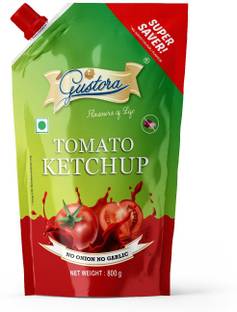 Gustora Tomato Ketchup I Rich & Smooth I No Onion Garlic & Artificial Color Sauces
