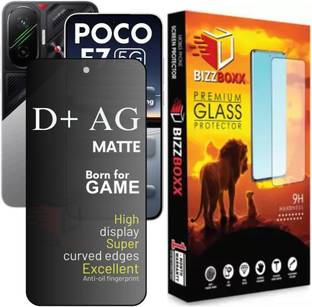 BizzBoxx Edge To Edge Tempered Glass for POCO F 7 5G, POCO F7, POCO F 7 5G, POCO F7 Matte, temper glass, Matte temper glass, screen guard, D+ AG Matte, With Camera Cut and Fingerprint Working, 6.83 Inch With Installation Kit