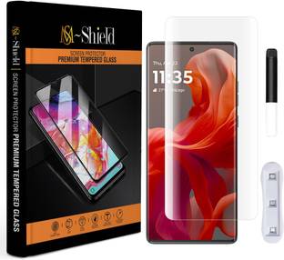MS-Shield Tempered Glass Guard for Motorola G85 5G, Borderless UV Glass Protection