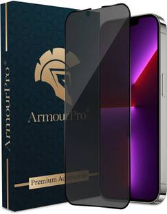 ArmourPro Edge To Edge Tempered Glass for Apple iPhone 16e, Apple iPhone 13, Apple iPhone 14, Apple iPhone 13 Pro, Privacy Anti Spy Glass with Matte Finish