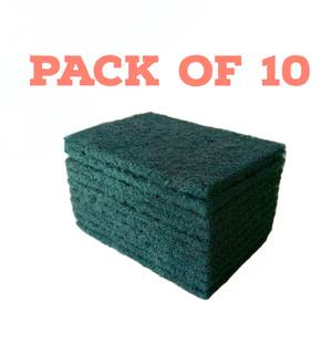 GREATERE Pack of 10 green cleaning mesh / sponge scrub pad with cleaning mesh / SCRUBBER Scrub Pad, Scrub Sponge, Sponge Wipe