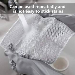 MAITRI ENTERPRISE Non-Scratch Wire Dishcloth, Steel Wire Dish Towel Rags for Wet and Dry M19 Dishwash Bar