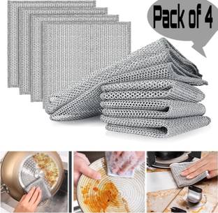 ABlue Clipper Non-Scratch Wire Dishcloth & Cleaning Brush,Multipurpose Wire Dishwasher Rag Scrub Pad