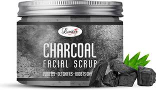 Luster Charcoal Facial Scrub | Purifies | Detoxifies | Boosts Oxygen  Scrub