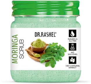 DR.RASHEL Moringa Scrub For Face & Body with Moringa & Jojoba Oil | Skin Replenishing Scrub