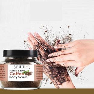 white bon Coffee Body Scrub for Tan Removal, Exfoliation & Soft-Smooth Skin  Scrub