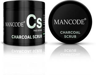 MANCODE Charcoal Face Scrub for Deep Cleansing & Exfoliation, Removes Dirt Scrub