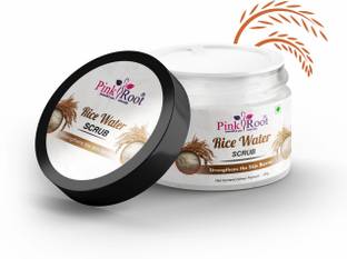 PINKROOT Rice Water Scrub for Skin Whitening and Brightening Scrub