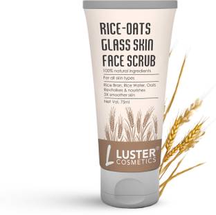 Luster Cosmetics Rice-Oats Glass Skin Face Scrub | Revitalises & Nourishes Scrub