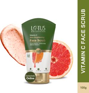 Lotus Botanicals Vitamin C Skin Brightening Face | Gentle Exfoliates & Polish Skin Scrub