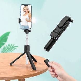 Sharp beak Best Buy R1S LED Fill Light Tripod Selfie Stick for Vlogging/Photography Bluetooth Selfie Stick