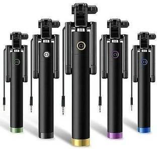 Sharp beak for Mobile Phone for clicking Photos & Making Video with Attached AUX Cable | for Android - Multicolor Cable Selfie Stick