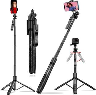 Sharp beak L16 Upgraded Long Selfie Stick, Balance Handle for Anti Shake Shooting, 6 Section Telescopic Pole Upto 61 inch for Wide Angle Photo Shooting, Selfie Stick with Tripod Stand for & Camera Bluetooth Selfie Stick