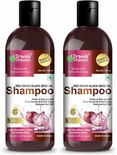Dravida Organics Red Onion Shampoo for Helps in Hair Growth, Treat Dandruff & Reduce Hair Fall