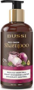 bussi Red Onion & Black Seed Hair Shampoo with Red Onion Oil, Argan oil, Jojba Oil , Almond Oil Extracts - No SLS/Sulphate, Silicon, Paraben