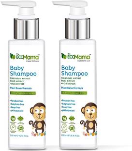 The Eco Mama Gentle Baby Shampoo-Softly Cleans Hair & Scalp,Soft Shiny Tear-Free(pack of 2)